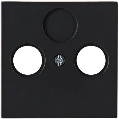 Kopp 490950007 centraalplaat antenne / COAX wandcontactdoos HK07 Athenis zwart mat