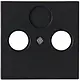 Kopp 490950007 centraalplaat antenne / COAX wandcontactdoos HK07 Athenis zwart mat