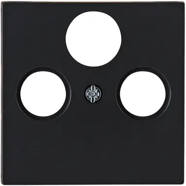 Kopp 491050001 centraalplaat antennecontactdoos TV / radio + SAT HK07 Athenis zwart mat