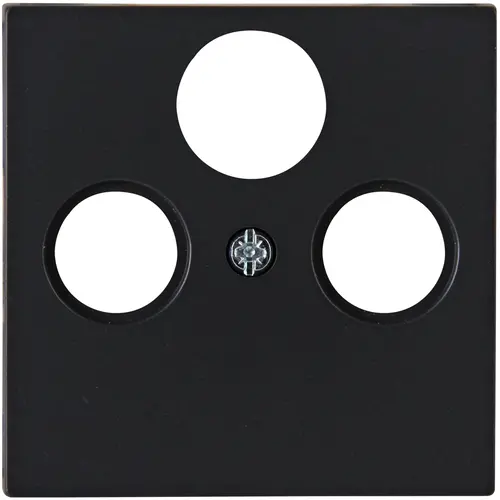 Kopp 491050001 centraalplaat antennecontactdoos TV / radio + SAT HK07 Athenis zwart mat