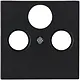 Kopp 491050001 centraalplaat antennecontactdoos TV / radio + SAT HK07 Athenis zwart mat