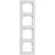 Kopp 407132005 afdekraam 4-voudig HK07 PURE arctic wit mat