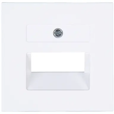 Kopp 371732003 centraalplaat RJ45 wandcontactdoos 1- en 2-voudig HK07 Athenis arctic wit mat