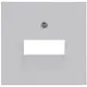 Kopp 371734005 centraalplaat RJ45 wandcontactdoos 1- en 2-voudig HK07 Athenis grijs mat