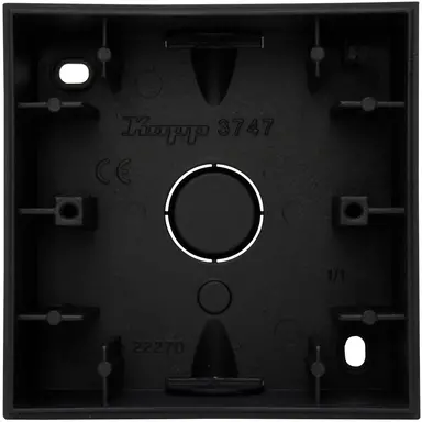 Kopp 374750008 opbouwdoos 1-voudig HK07 Athenis zwart mat