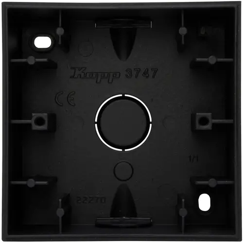 Kopp 374750008 opbouwdoos 1-voudig HK07 Athenis zwart mat