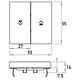 Kopp 490338003 wip jaloezieschakelaar 2-voudig HK07 Athenis arctic wit mat