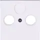 Kopp 490932005 centraalplaat antenne wandcontactdoos TV / radio HK07 Athenis arctic wit mat