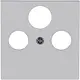 Kopp 491034001 centraalplaat antennecontactdoos TV / radio + SAT HK07 Athenis grijs mat