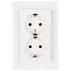 Kopp 929532008 wandcontactdoos 2-voudig randaarde voor enkele inbouwdoos HK07 Athenis arctic wit mat