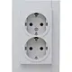 Kopp 929534000 wandcontactdoos 2-voudig randaarde voor enkele inbouwdoos HK07 Athenis grijs mat