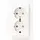 Kopp 940213001 wandcontactdoos 2-voudig randaarde Safety+ voor enkele inbouwdoos HK07 Athenis arctic wit glans