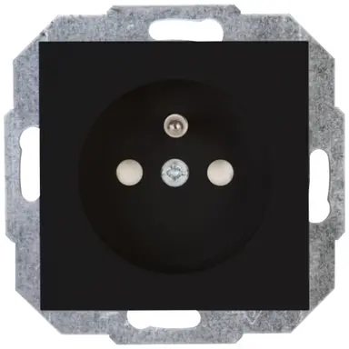 Kopp 940450002 wandcontactdoos penaarde verhoogde aanraakbeveiliging HK07 Athenis zwart mat