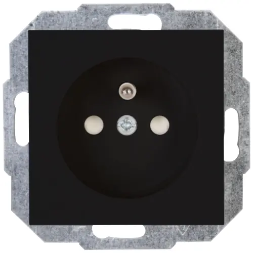 Kopp 940450002 wandcontactdoos penaarde verhoogde aanraakbeveiliging HK07 Athenis zwart mat