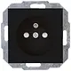 Kopp 940450002 wandcontactdoos penaarde verhoogde aanraakbeveiliging HK07 Athenis zwart mat