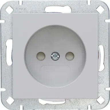 Kopp 948634006 wandcontactdoos zonder randaarde kindveilig HK07 Athenis grijs mat