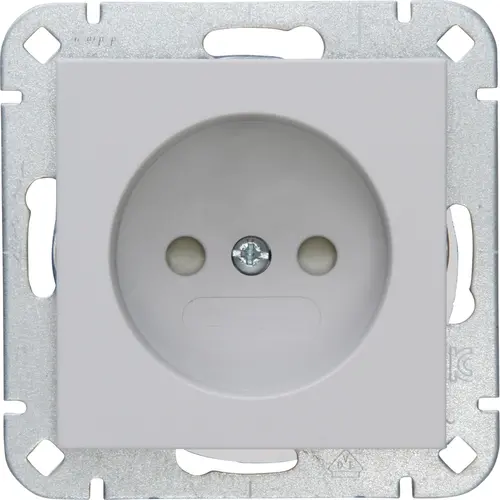 Kopp 948634006 wandcontactdoos zonder randaarde kindveilig HK07 Athenis grijs mat