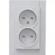 Kopp 950034007 wandcontactdoos 2-voudig zonder randaarde Safety+ voor enkele inbouwdoos HK07 Athenis grijs mat
