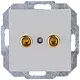 Kopp 951634006 centraalplaat met luidsprekerbus HK07 Athenis grijs mat