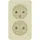 Kopp 108501007 opbouw wandcontactdoos 2-voudig zonder randaarde Standard creme