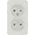 Kopp 108502008 opbouw wandcontactdoos 2-voudig zonder randaarde Standard arctic wit