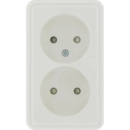 Kopp 108502008 opbouw wandcontactdoos 2-voudig zonder randaarde Standard arctic wit