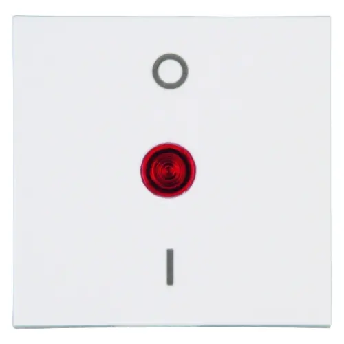 Kopp 491972004 schakelwip controlevenster rood met opdruk 0 - I HK07 Athenis helder wit glans