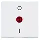 Kopp 491972004 schakelwip controlevenster rood met opdruk 0 - I HK07 Athenis helder wit glans
