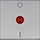 Kopp 491982001 schakelwip controlevenster rood met opdruk 0 - I HK07 Athenis staal grijs