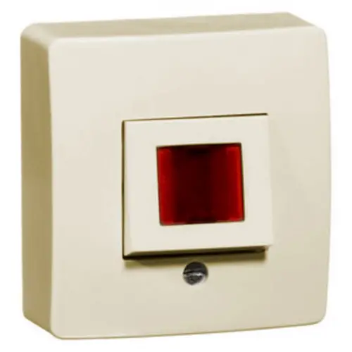 PEHA 622 GLK schakelaar 2-polig met controlelamp opbouw creme