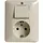 PEHA H 80.6686 W combinatie wisselschakelaar en wandcontactdoos randaarde Standard creme