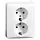 PEHA 80.6612.02 wandcontactdoos 2-voudig randaarde klauwbevestiging voor enkele inbouwdoos Standard levend wit