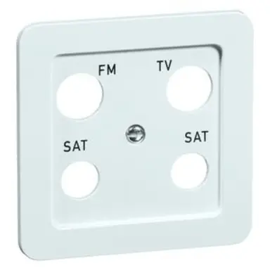 PEHA 80.610.02 TV/4B centraalplaat antenne / radio / COAX wandcontactdoos Standard wit glans