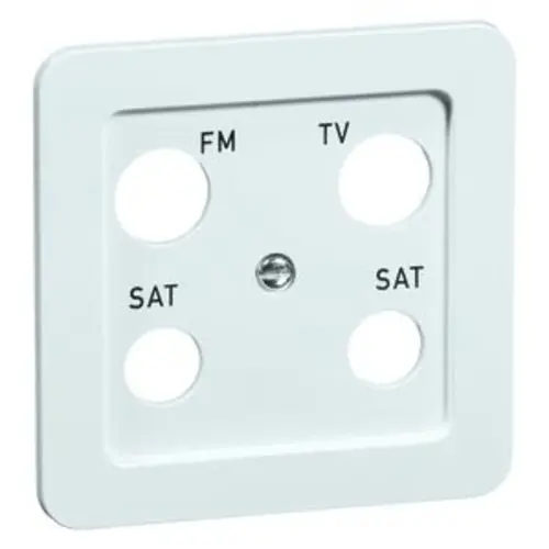 PEHA 80.610.02 TV/4B centraalplaat antenne / radio / COAX wandcontactdoos Standard wit glans