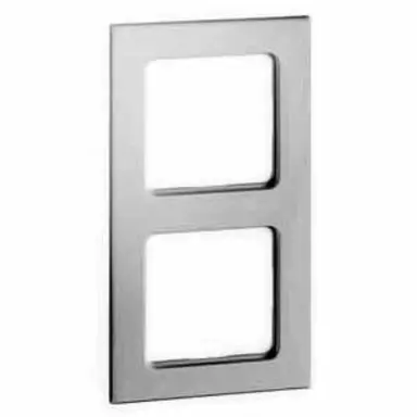 PEHA 20.572.53.70 afdekraam 2-voudig Aura aluminium geribbeld glas