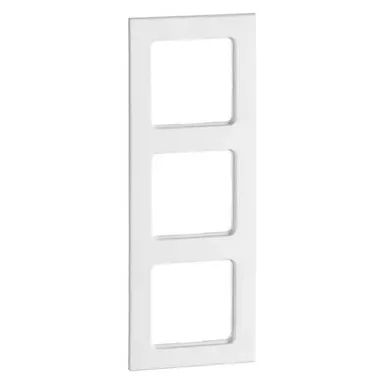 PEHA 20.573.52.02 afdekraam 3-voudig Aura levend wit glas