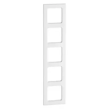 PEHA 20.575.52.02 afdekraam 5-voudig Aura levend wit glas