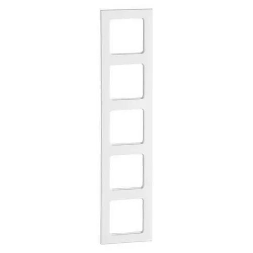 PEHA 20.575.52.02 afdekraam 5-voudig Aura levend wit glas