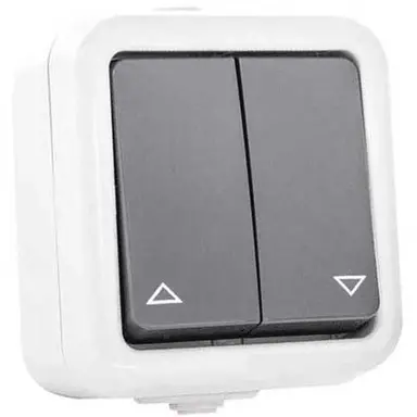 PEHA 626/4 WAB jaloezieschakelaar 1-polig spatwaterdicht IP54 grijs