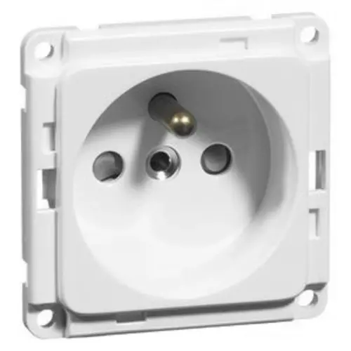 PEHA 6771.02 SI wandcontactdoos aardingspen Belgie kindveilig Compacta levend wit