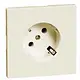PEHA 95.6511.03 WI wandcontactdoos randaarde 45gr. gedraaid Dialog creme