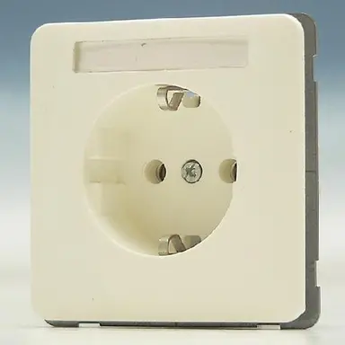 PEHA 80.6511.02 NA wandcontactdoos randaarde met tekstveld Standard wit glans