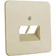 PEHA 80.610 UAE/2-N W centraalplaat RJ45 wandcontactdoos 2-voudig Standard creme