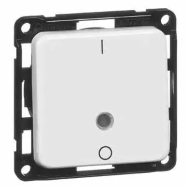 PEHA 712.02 GLK Compacta schakelaar 2-polig met controlelamp levend  wit