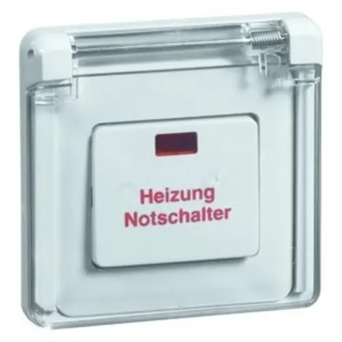 PEHA 81.516 V K HN CV noodschakelaar met controlelamp Standard wit glans