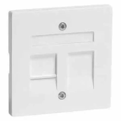 PEHA 95.610.02 MJ1 NA centraalplaat 1-voudig Modular-Jack Dialog levend wit