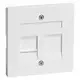 PEHA 95.610.02 MJ1 NA centraalplaat 1-voudig Modular-Jack Dialog levend wit