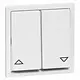 PEHA 20.644.02 schakelwip 2-voudig jaloezie 600 serie Aura levend wit