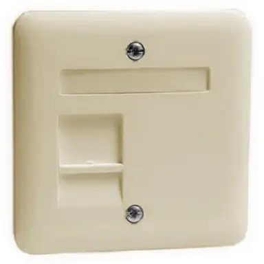 PEHA 80.610 MJ1 NA W centraalplaat modular jack 1-voudig tekstkader Standard creme