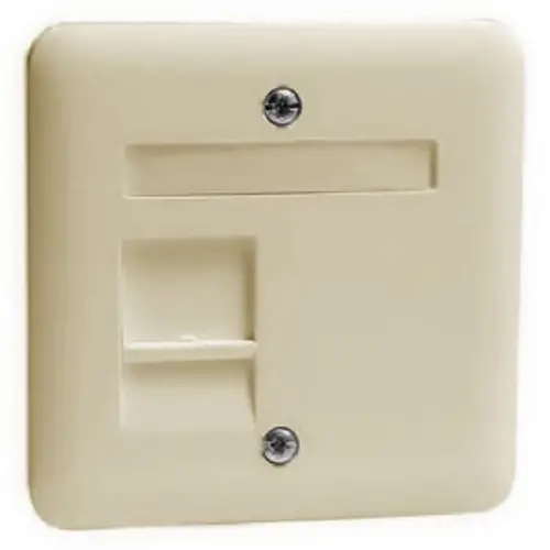 PEHA 80.610 MJ1 NA W centraalplaat modular jack 1-voudig tekstkader Standard creme